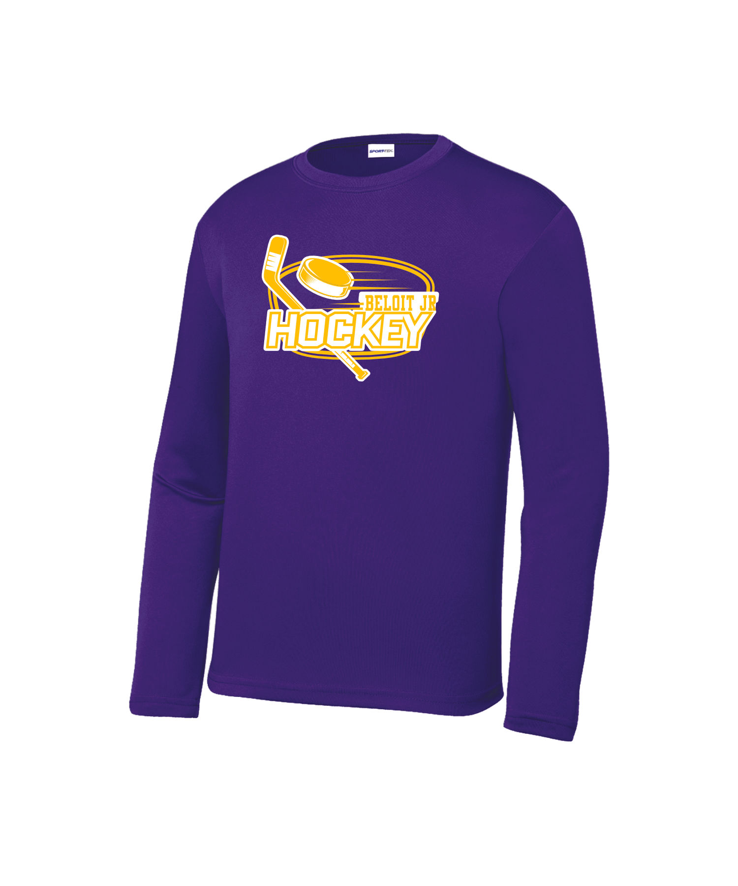 Jr. Knights Hockey Purple Sport-Tek Youth Long Sleeve PosiCharge Competitor Tee