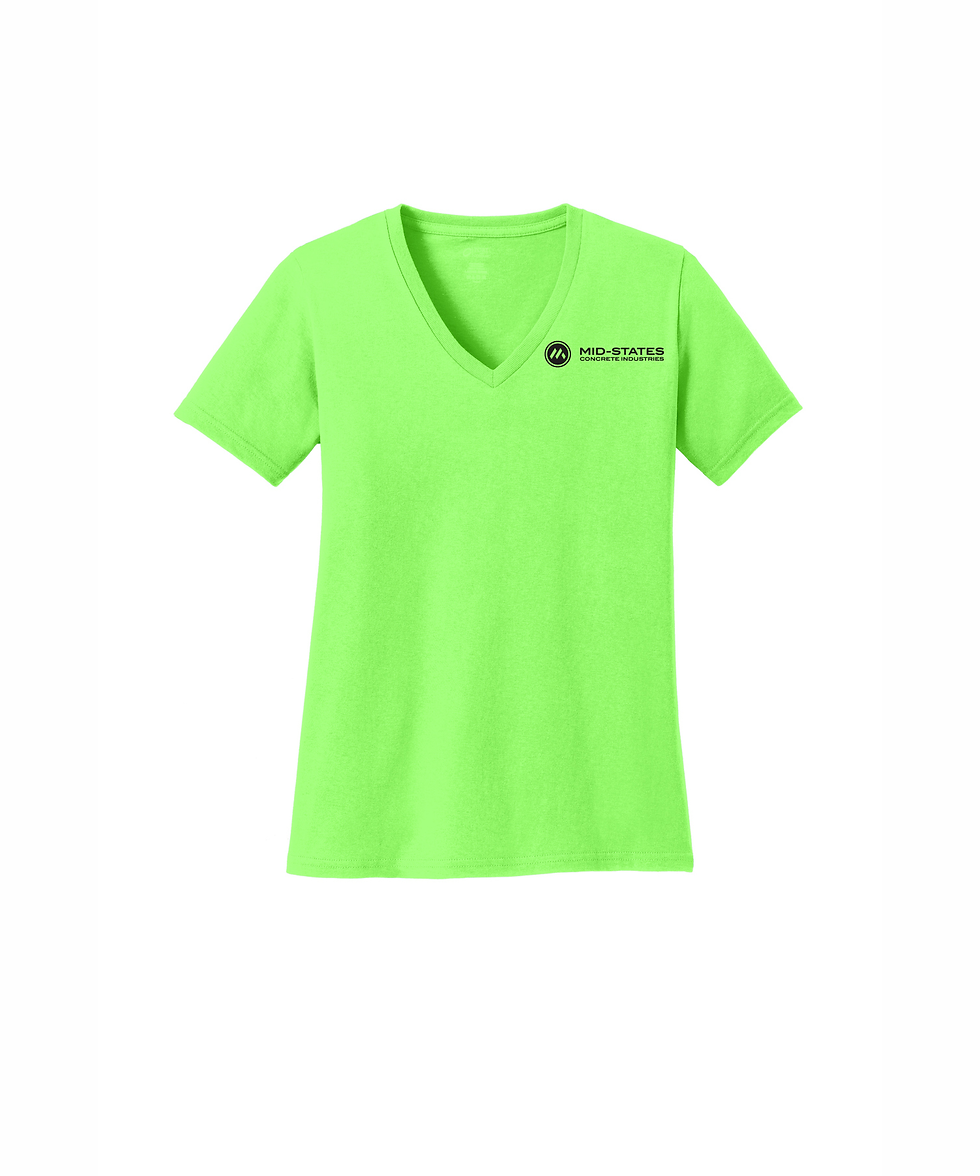 Thumbnail: Mid-States Ladies Core Cotton V-Neck Tee