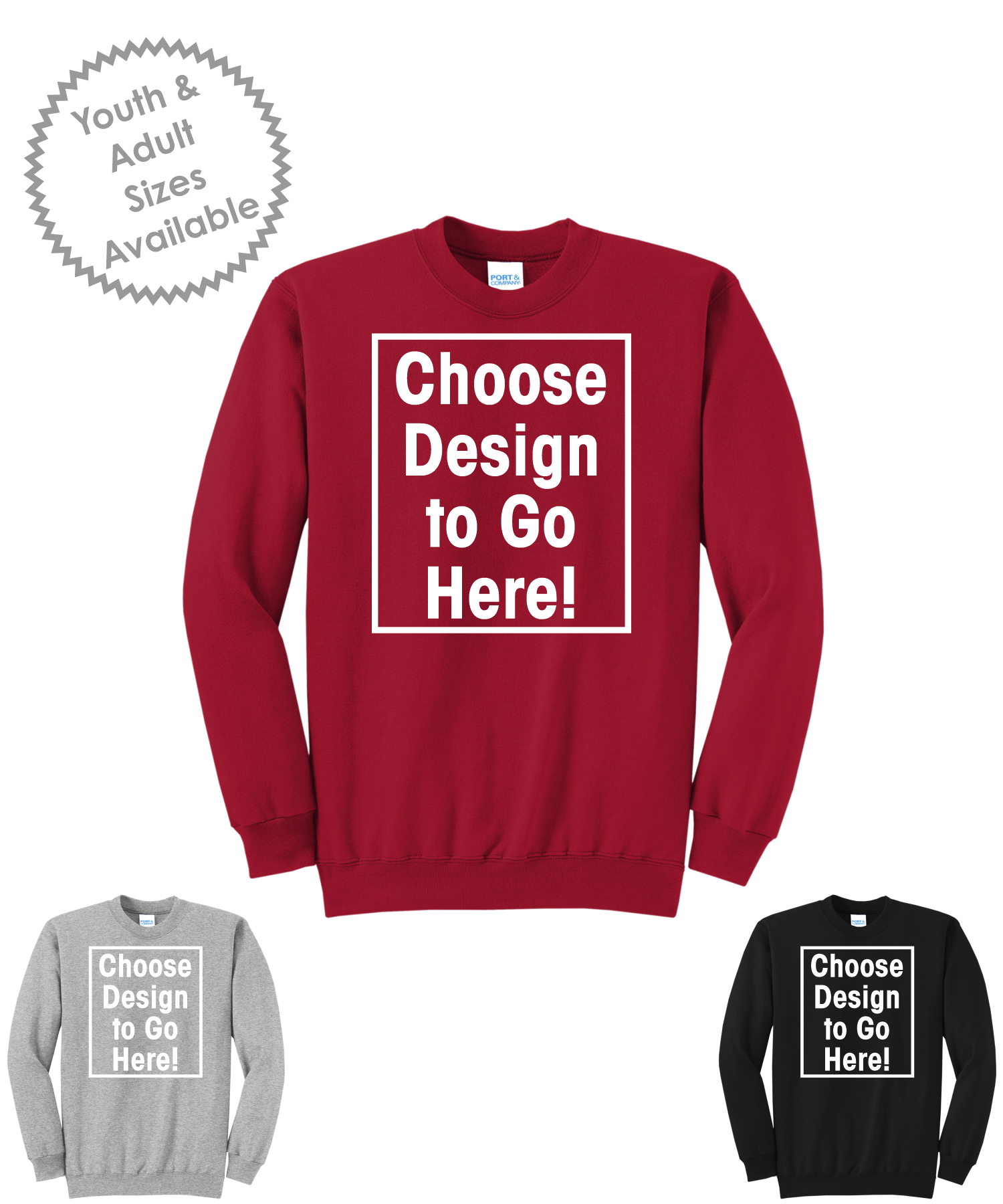 RCC Port & Co™ Core Fleece Crewneck Sweatshirt