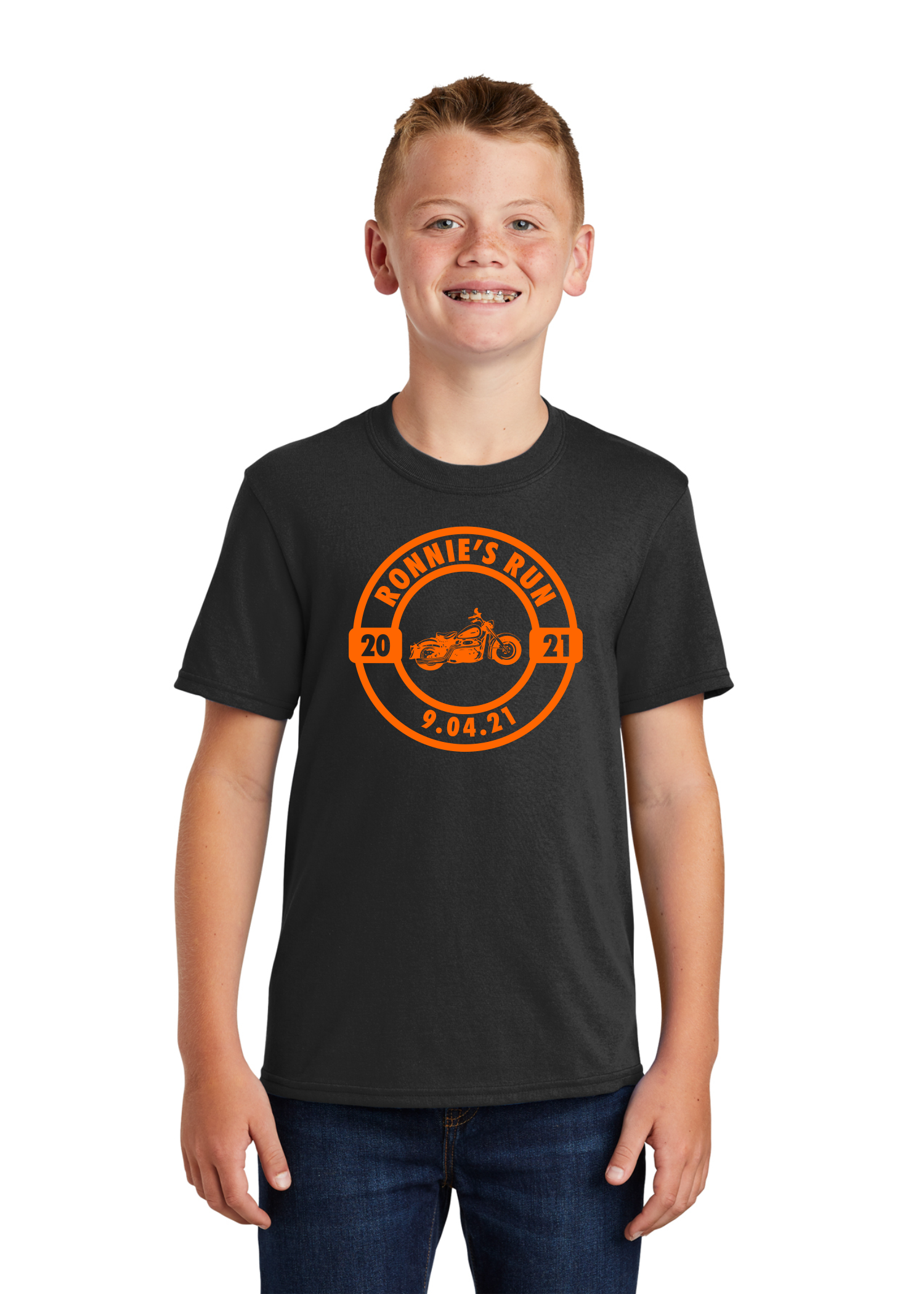 Ronnie's Run Black Youth Core Blend Tee