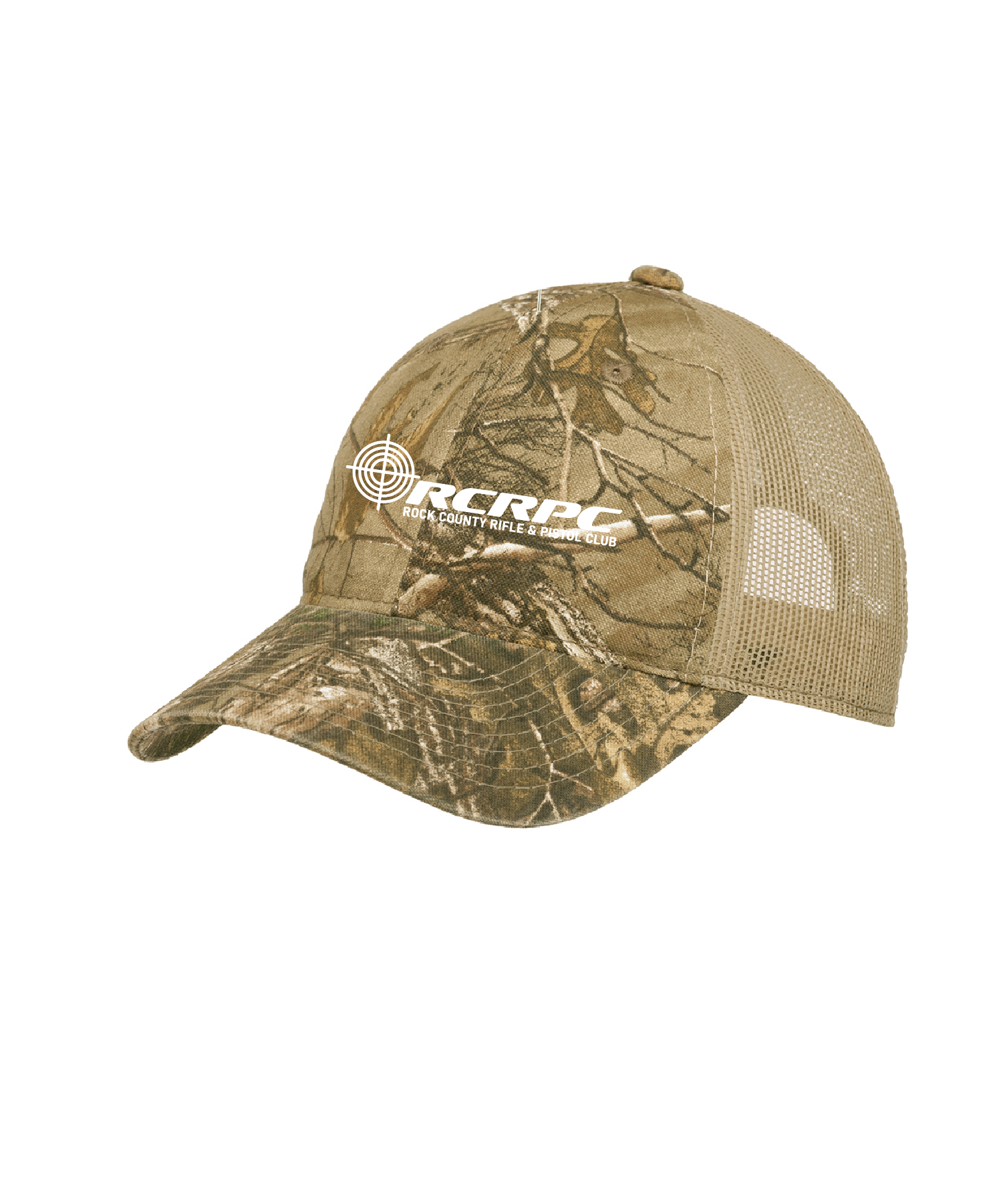 Embroidered RCRPC Port Authority Unstructured Camouflage Mesh Back Cap