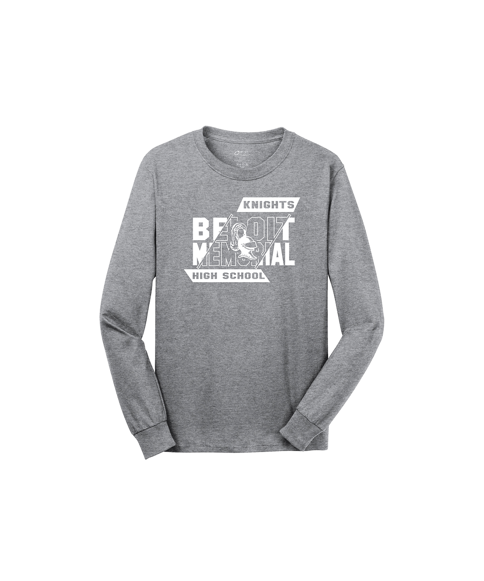 Thumbnail: BMHS Typography Unisex Core Cotton Long Sleeve Tee