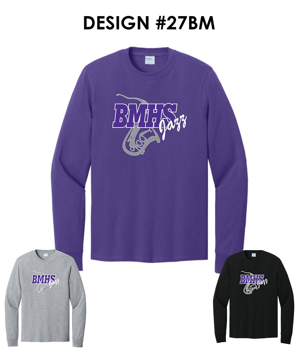 Thumbnail: BMHS Jazz/Band Port & Co™ Long Sleeve Core Cotton Tee