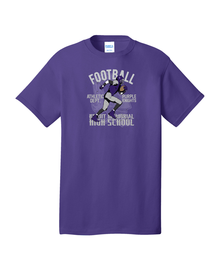 Thumbnail: BMHS Football Logo 4 Port & Company Core Cotton Tee