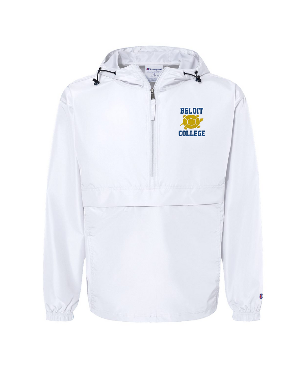 Embroidered Champion® Packable Quarter-Zip Anorak Jacket - BC#37 - White