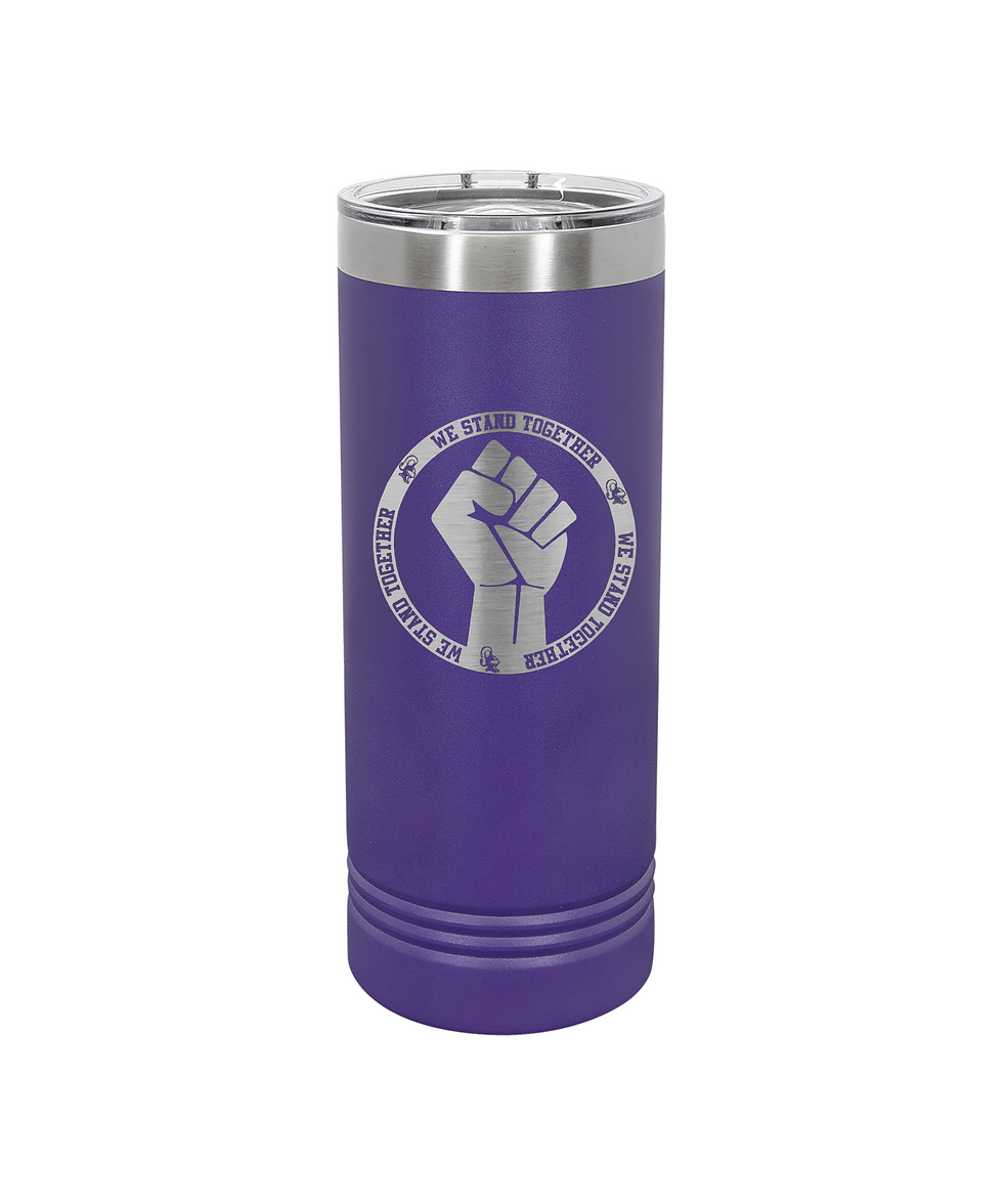 Thumbnail: Front & Back We Stand Together Polar Camel 22 oz. Skinny Tumbler w/ Slider Lid