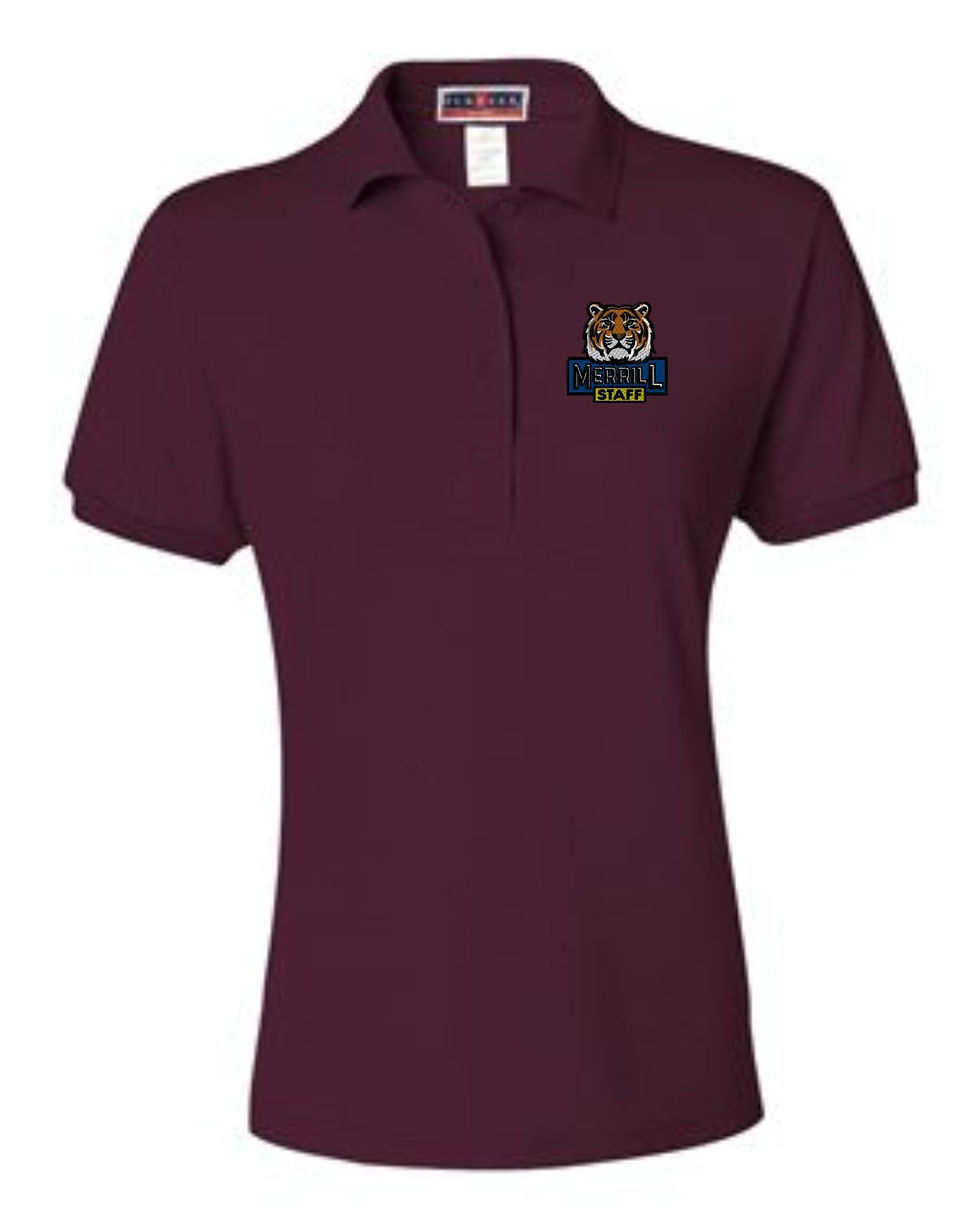 Thumbnail: Embroidered Merrill Staff Women's Spotshield 50/50 Sport Shirt