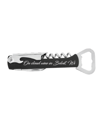 Thumbnail: On Cloud Wine Engraved Leatherette Wine Bottle Opener
