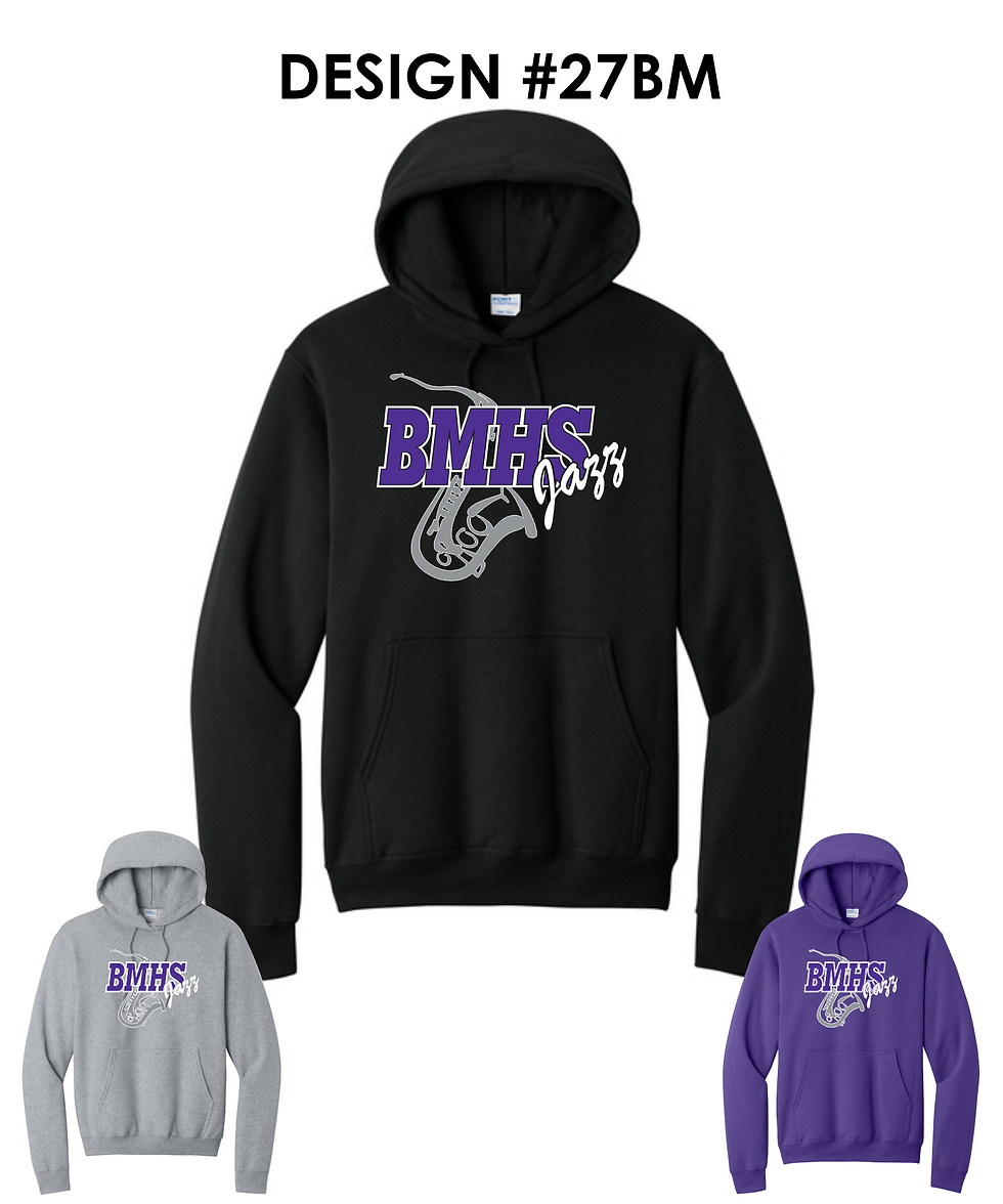 Thumbnail: BMHS Jazz/Band Port & Co™ Core Fleece Pullover Hooded Sweatshirt