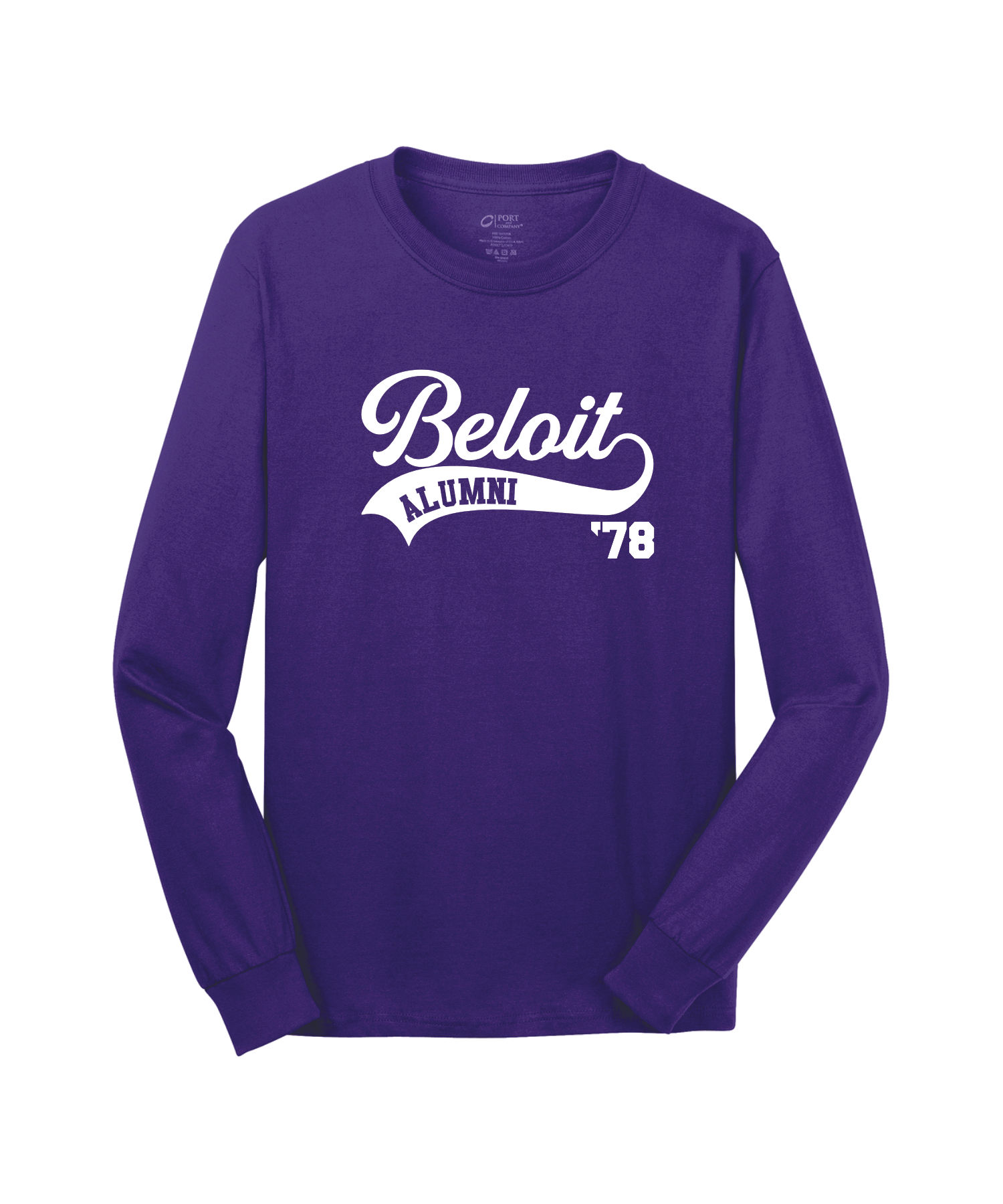BMHS Class of '78 Purple Port & Company Long Sleeve Core Cotton Tee