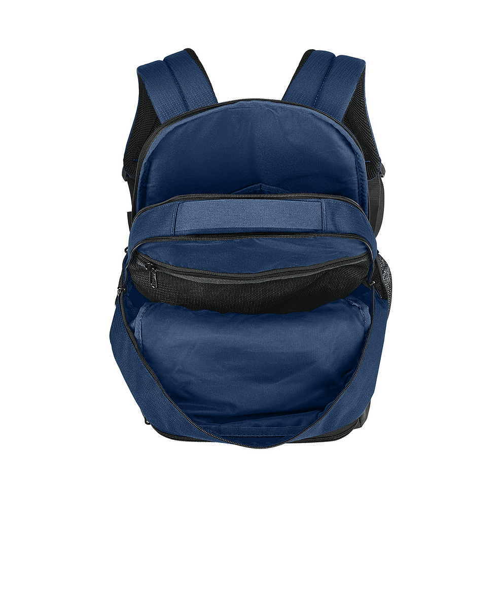 Thumbnail: Embroidered 2025 Buccaneers Nike Brasilia Medium Backpack - Midnight Navy