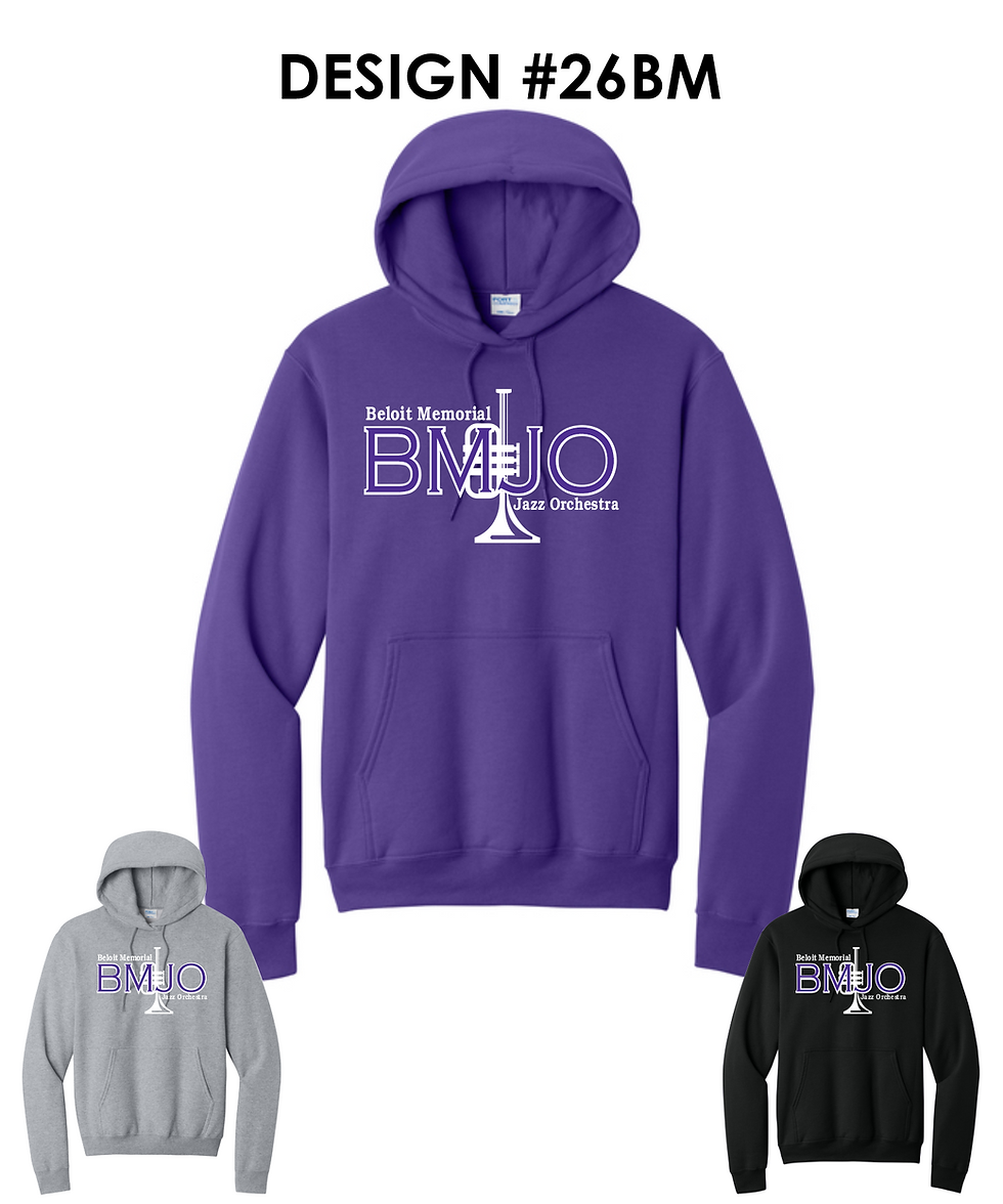 Thumbnail: BMHS Jazz/Band Port & Co™ Core Fleece Pullover Hooded Sweatshirt