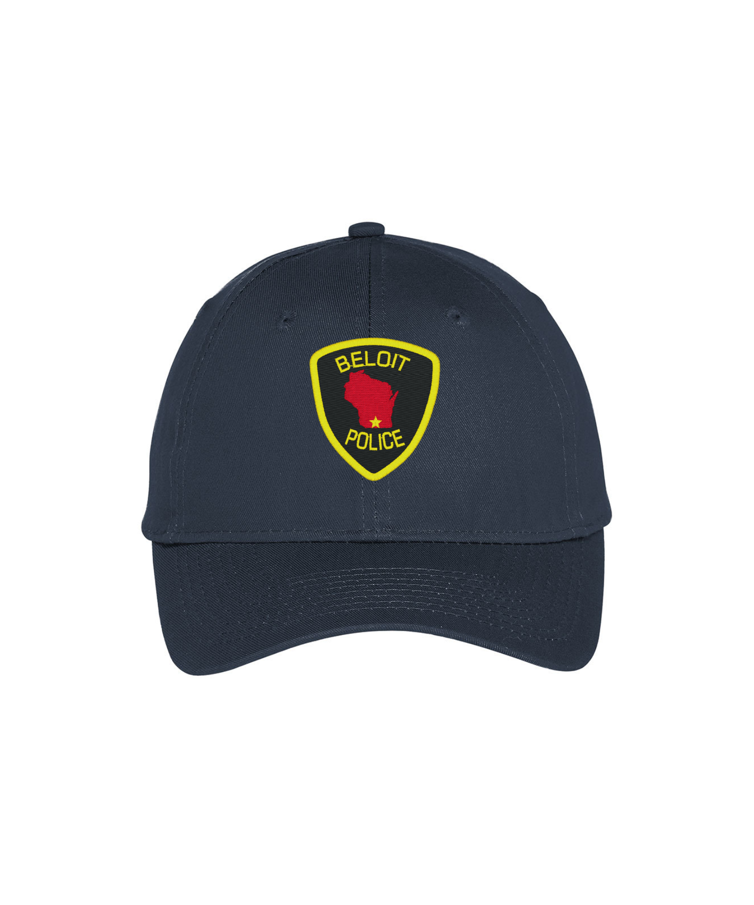 Beloit Police Embroidered Navy Port & Company Six-Panel Unstructured Twill