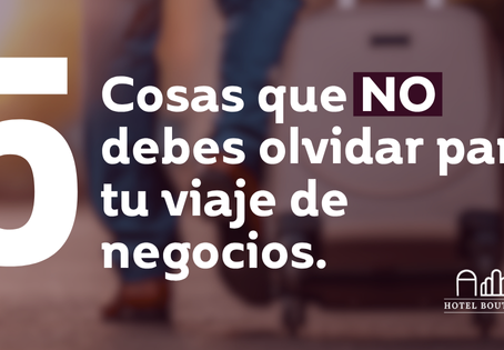 una lista de las cosas que no se deben olvidar en un viaje de negocios