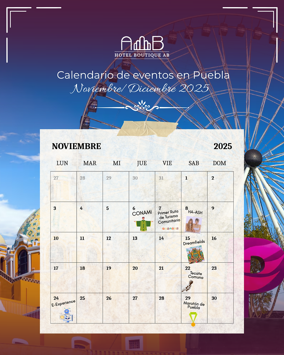 Un calendario de eventos 