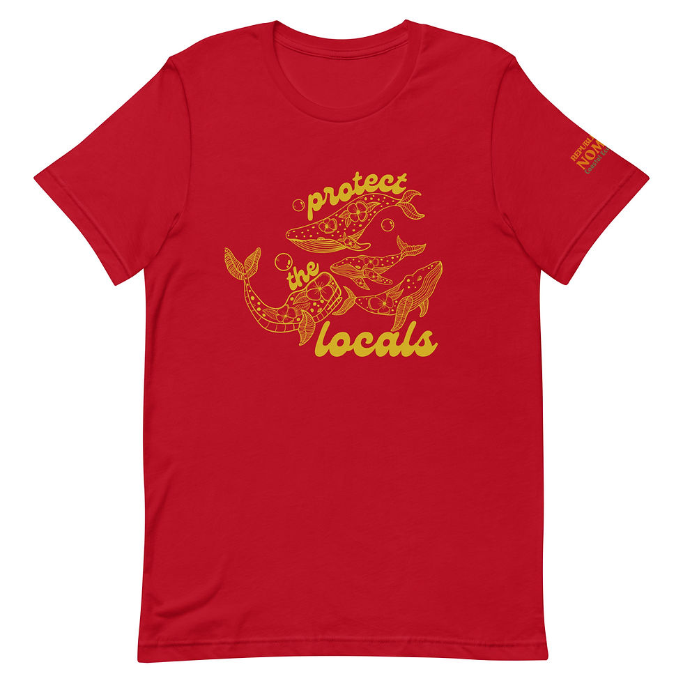 Thumbnail: Protect the Local Whales Yellow Unisex t-shirt
