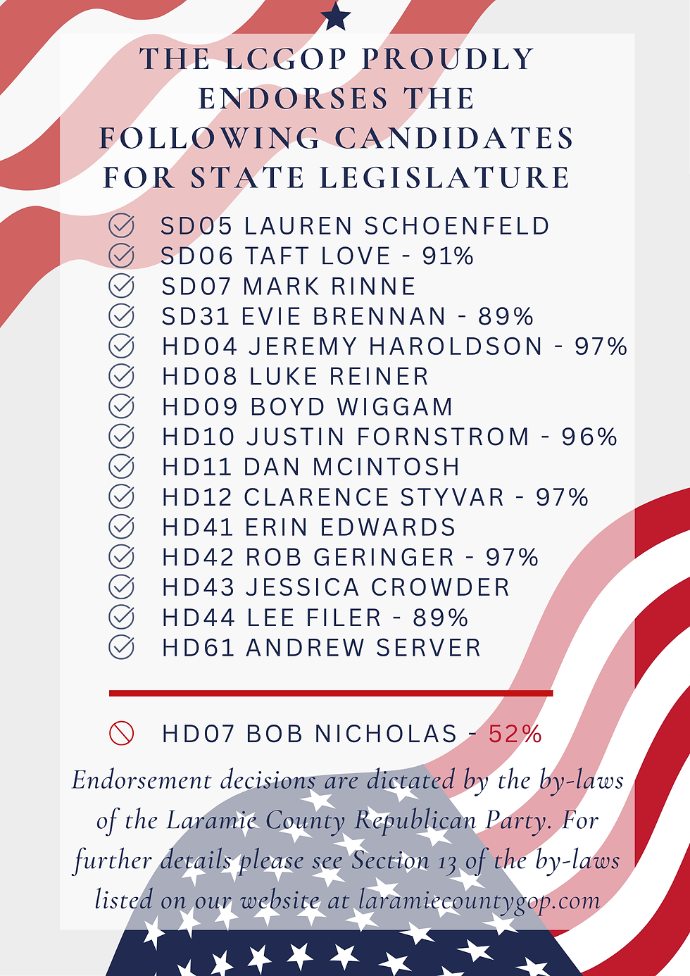 LCGOP 2026 GENERAL ELECTIONS ENDORSEMENTS!