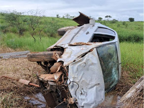 URGENTE: Motorista é socorrido após acidente na BR-429, entre Terra Boa e Alvorada do Oeste.