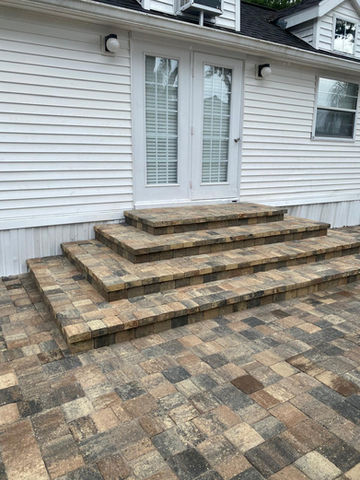 Elegant Brick Steps and Patio