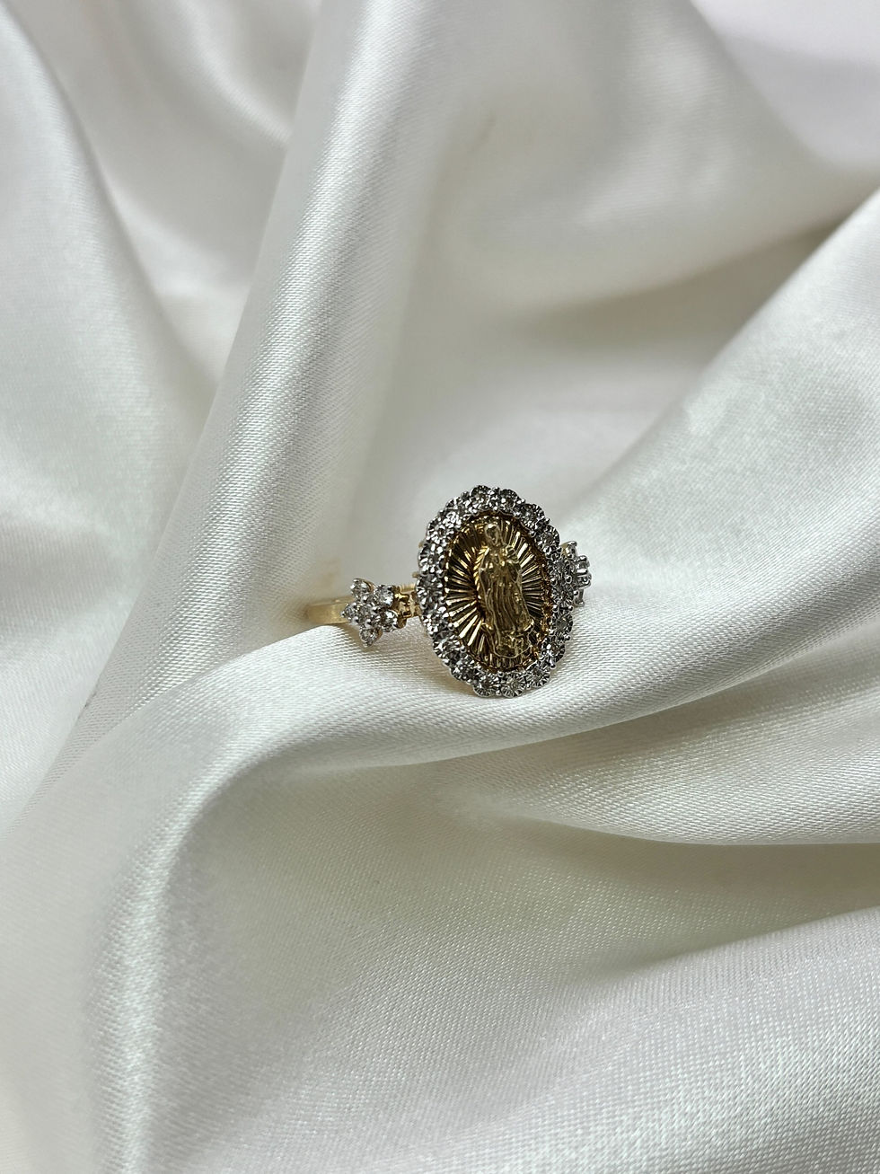 Thumbnail: 10k Diamond Oval Virgincita Ring