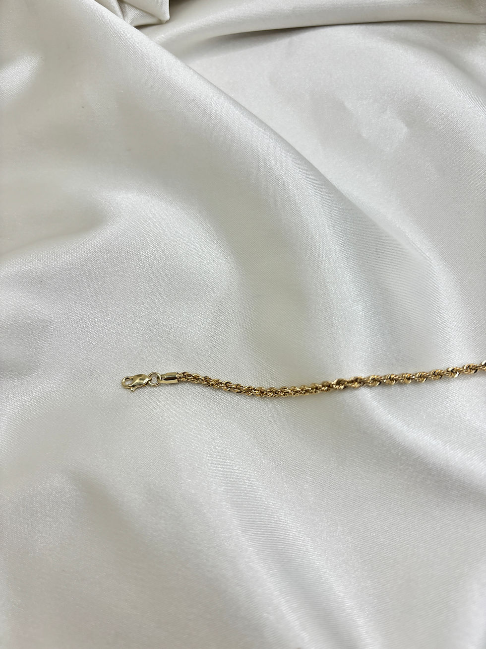 Thumbnail: 14k solid rope bracelet 