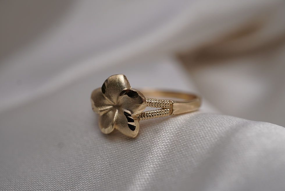Thumbnail: 14k Hibiscus Small Ring 
