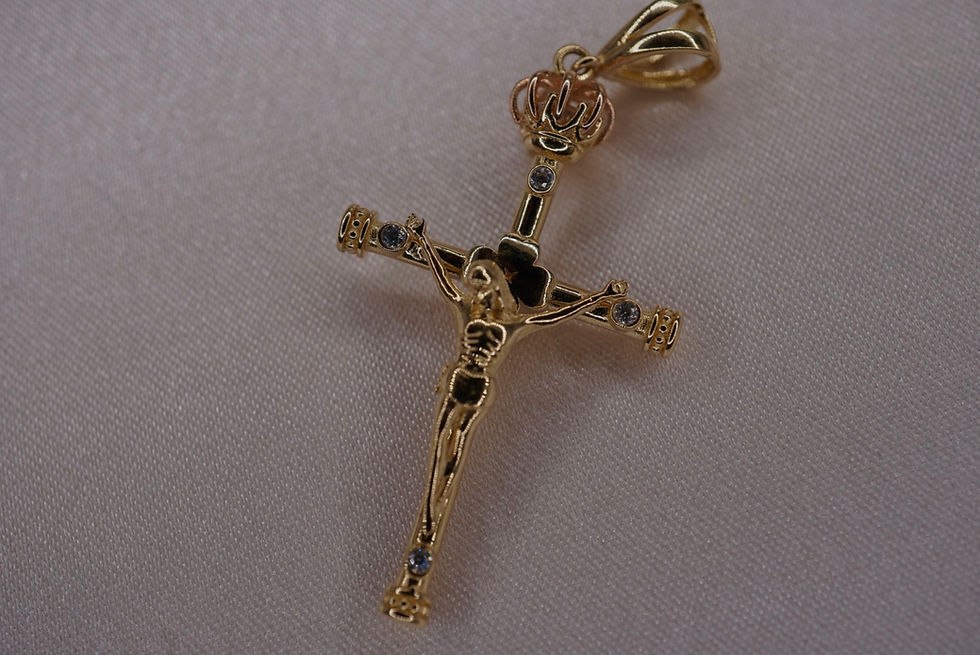 Thumbnail: 14k The King's Risen Cross Pendant