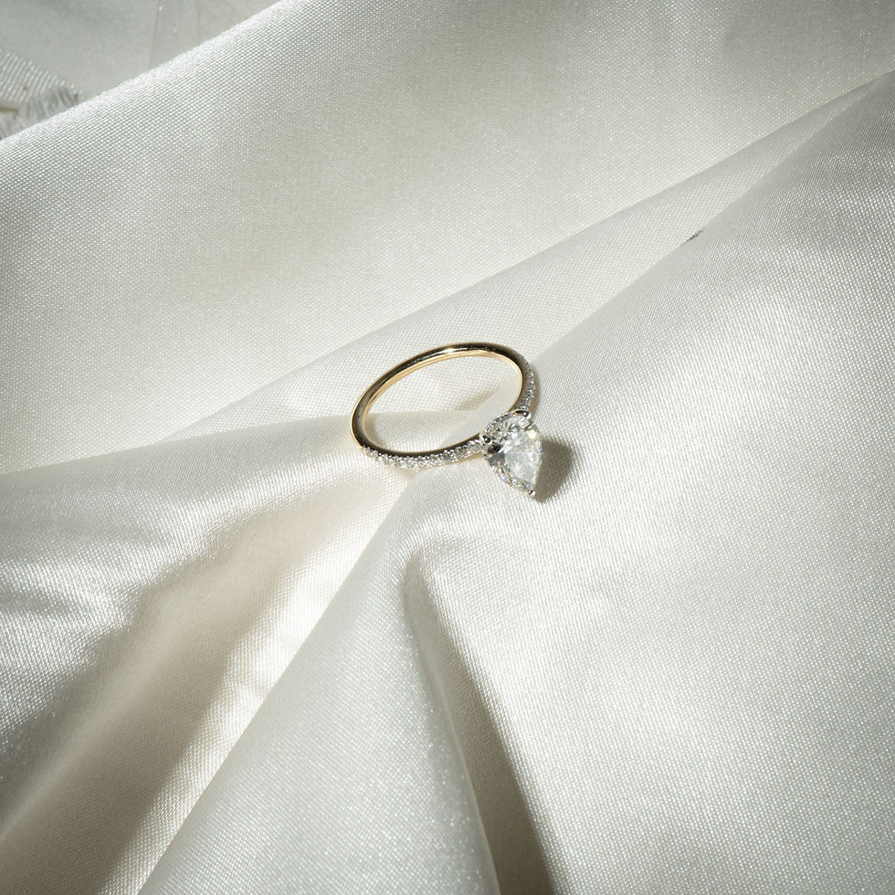 Thumbnail: 10k Teardrop Of Love Engagement Ring