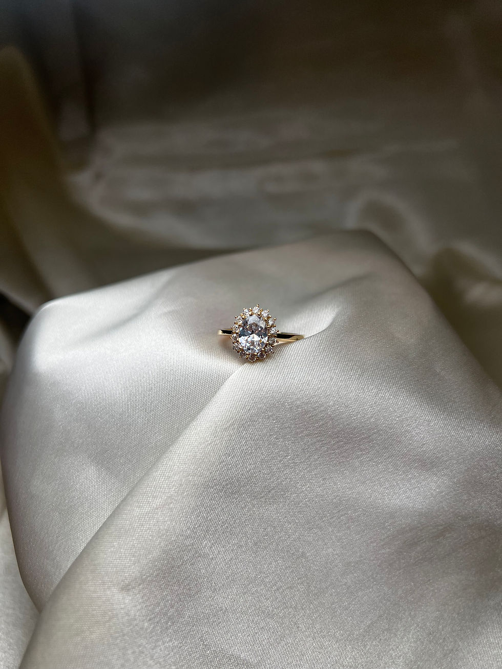 Thumbnail: 14k fancy oval ring