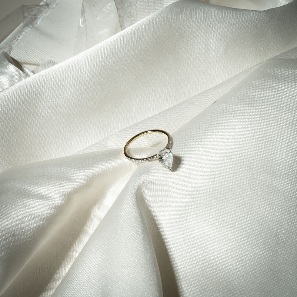 Thumbnail: 10k Teardrop Of Love Engagement Ring
