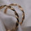 Thumbnail: 14k Golden Swirl Hoops