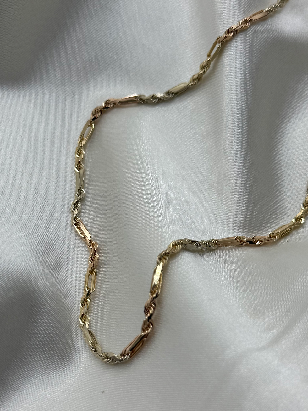 Thumbnail: 14k Three Golds Milano Rope 20” Chain