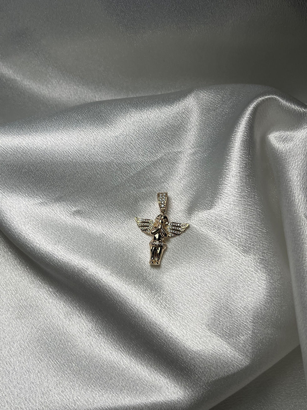 Thumbnail: 14k Baby Angel Pendant 