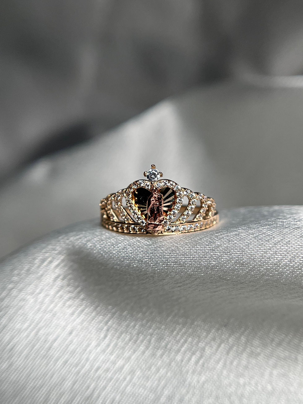 Thumbnail: 14k Crown Virgencita Ring