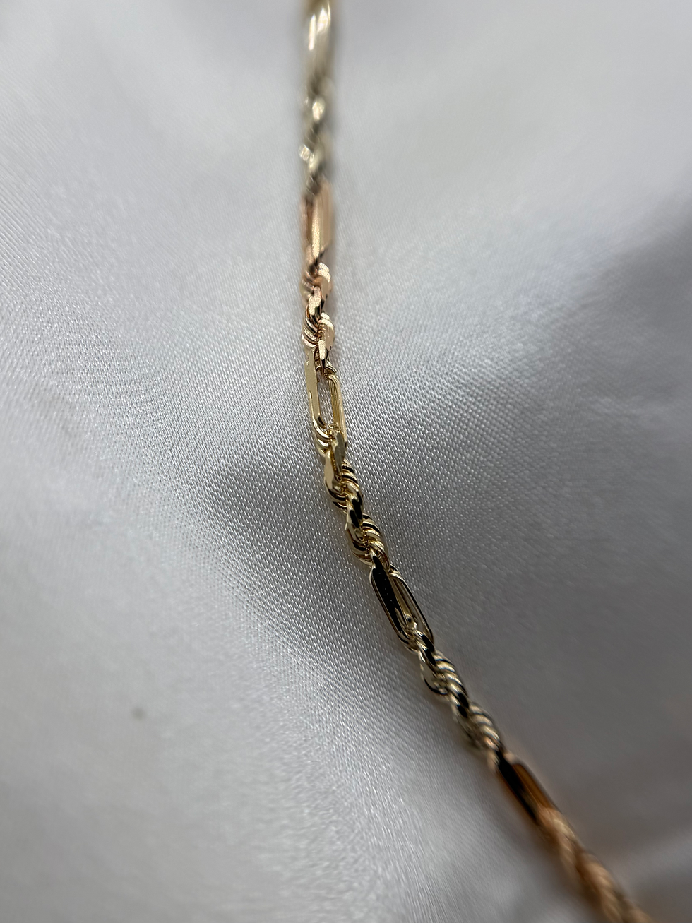 Thumbnail: 14k Three Golds Milano Rope 20” Chain