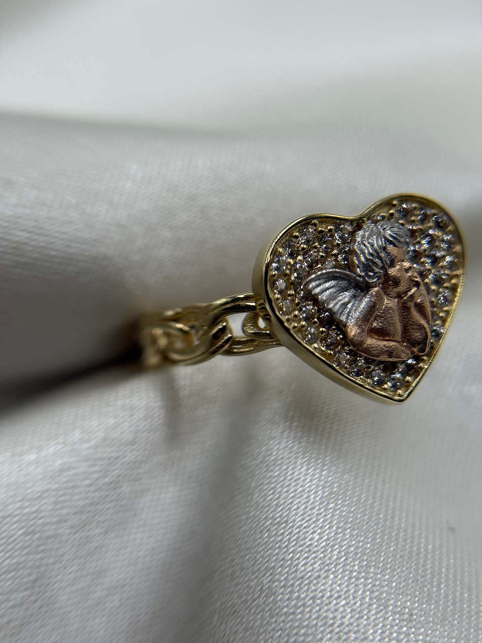 Thumbnail: 14k Angel Baby Heart Ring 