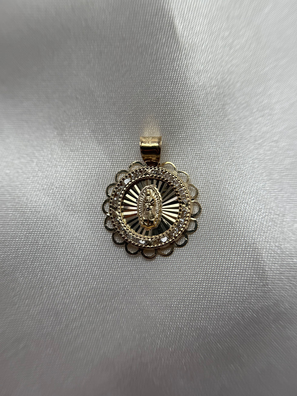 Thumbnail: 14k Golden Virgencita Pendant  