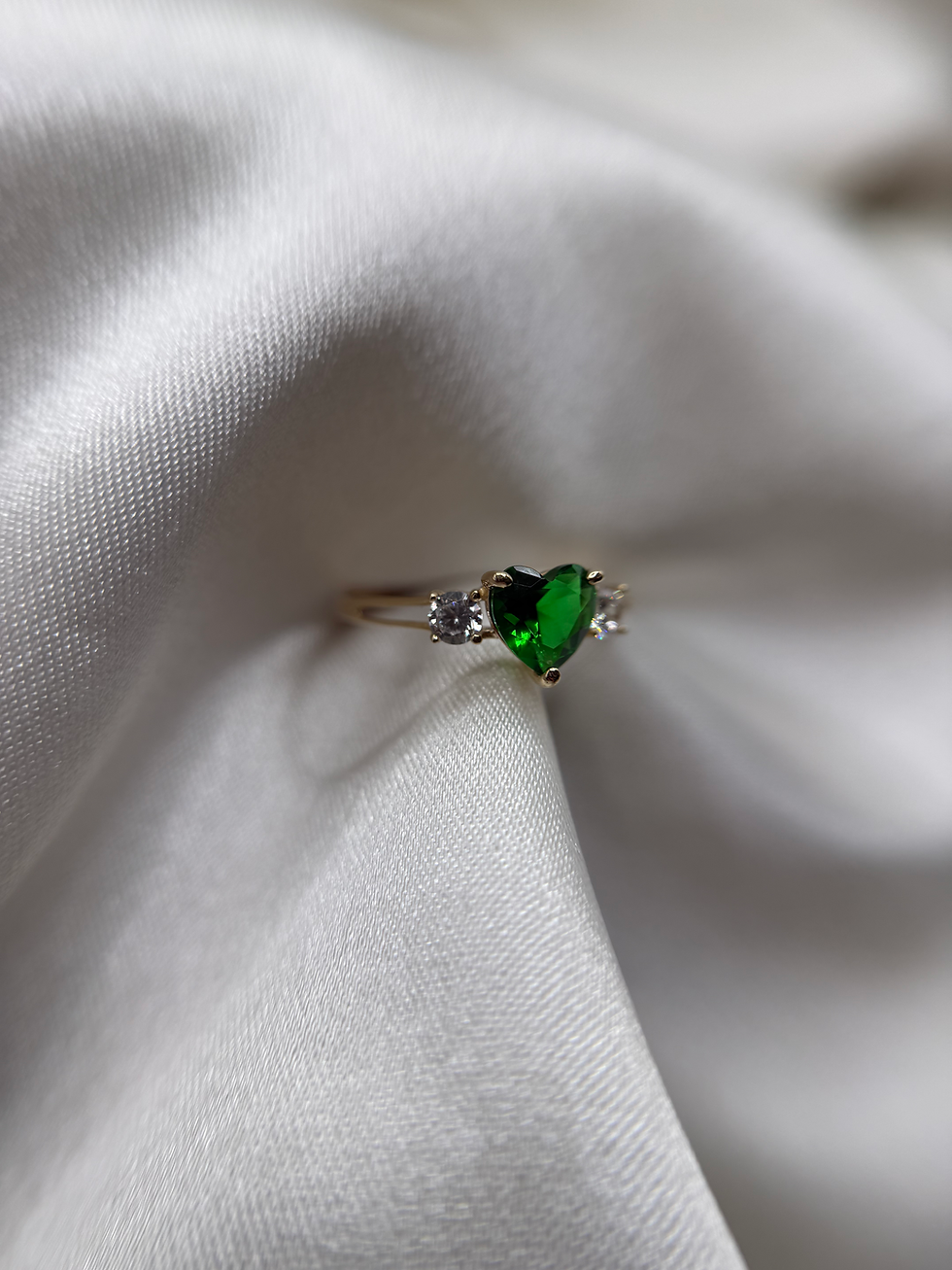 Thumbnail: 14k Emerald Heart Ring 