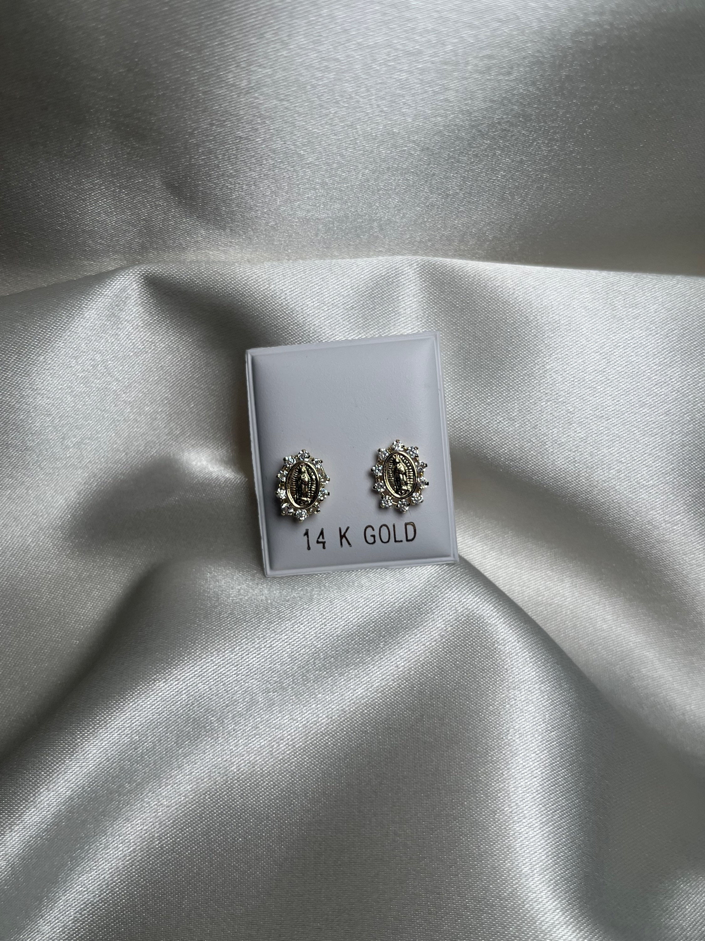 14k sparkly virgencita earrings 