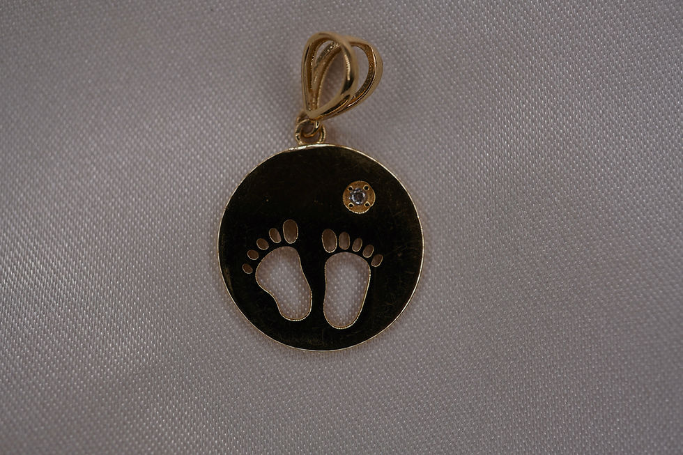 Thumbnail: 14k yellow gold  precocious baby steps pendant 