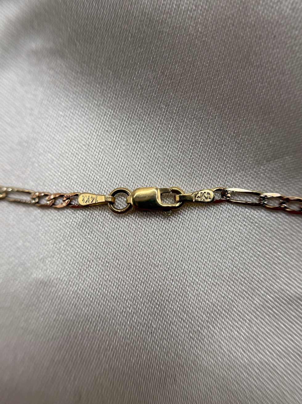 Thumbnail: 14k Figaro Tri-Color 20” Chain