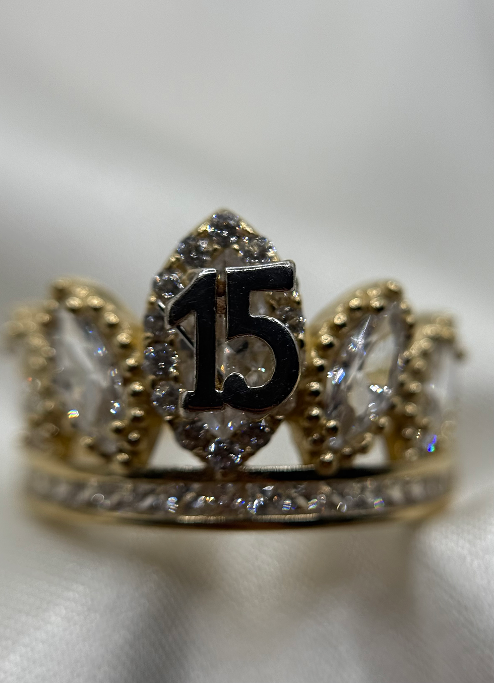 Thumbnail: 14k elegant quinceñera ring 