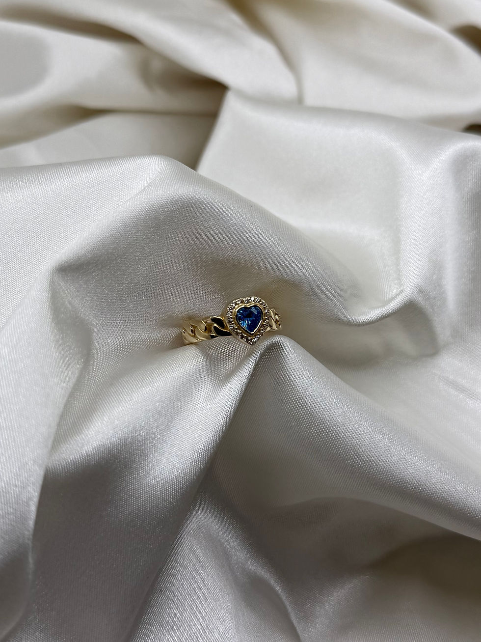 Thumbnail: 14k Cuben Heart Ring 