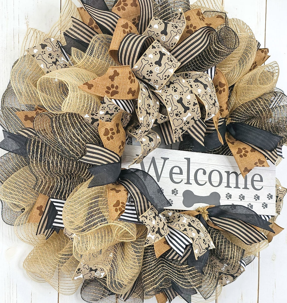 Thumbnail: Welcome Dog Wreath | Dog Wreath | Puppy Wreath  | Dog Wreath Tampa | Dog Decor