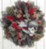 Pirate skull wreath inspired by Tampa Bay Gasparilla festival
