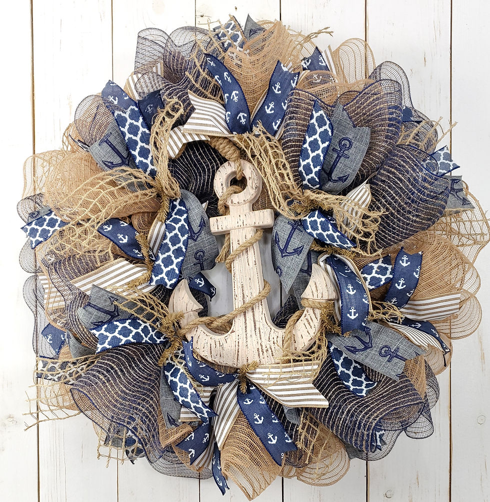 Thumbnail: Anchors Away Beach Wreath