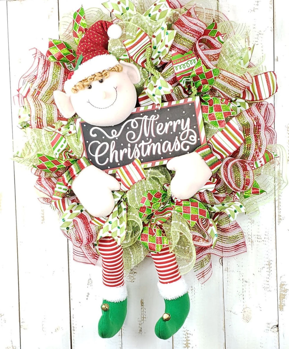Thumbnail: Merry Christmas Elf Wreath