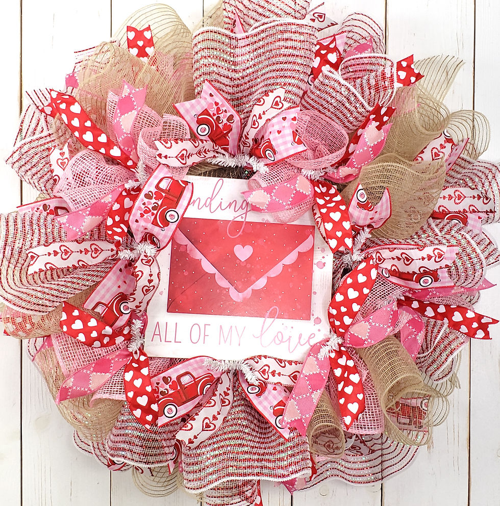 Thumbnail: Sending My Love Valentine's Wreath | Valentine's Day Wreath | Valentine's Day 