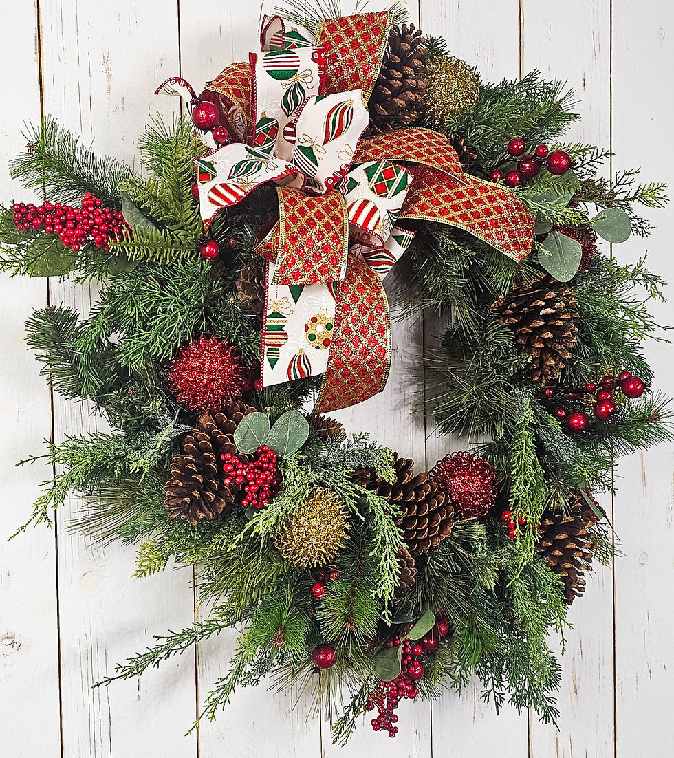 Thumbnail: Cedar Wreath | Christmas Wreath | Traditional Christmas Wreath | Pine Wreath