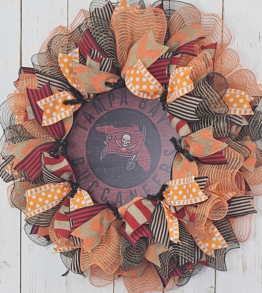 Thumbnail: Tampa Bay Buccaneers Creamsicle Throwback Wreath